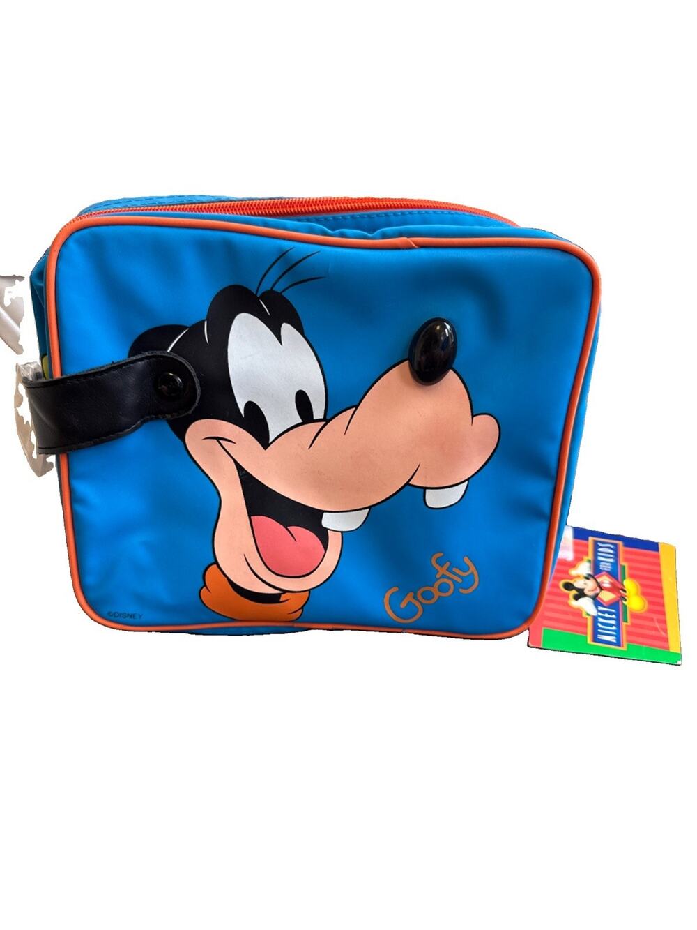Disney Goofy Lunch Box Blue Soft Floppy Ear Handles Vintage 1990s Dead Stock New